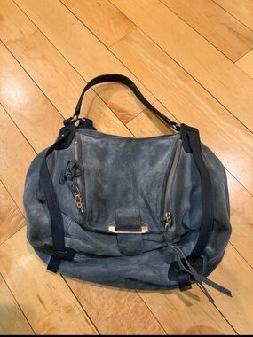 blue suede crossbody Kooba bag